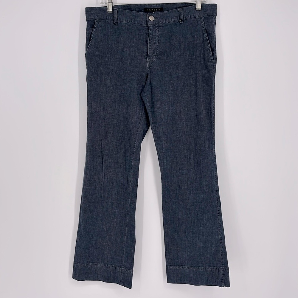 Vintage Theory Wide Leg Button Fly Jeans Size 36 in Dark Wash Denim
